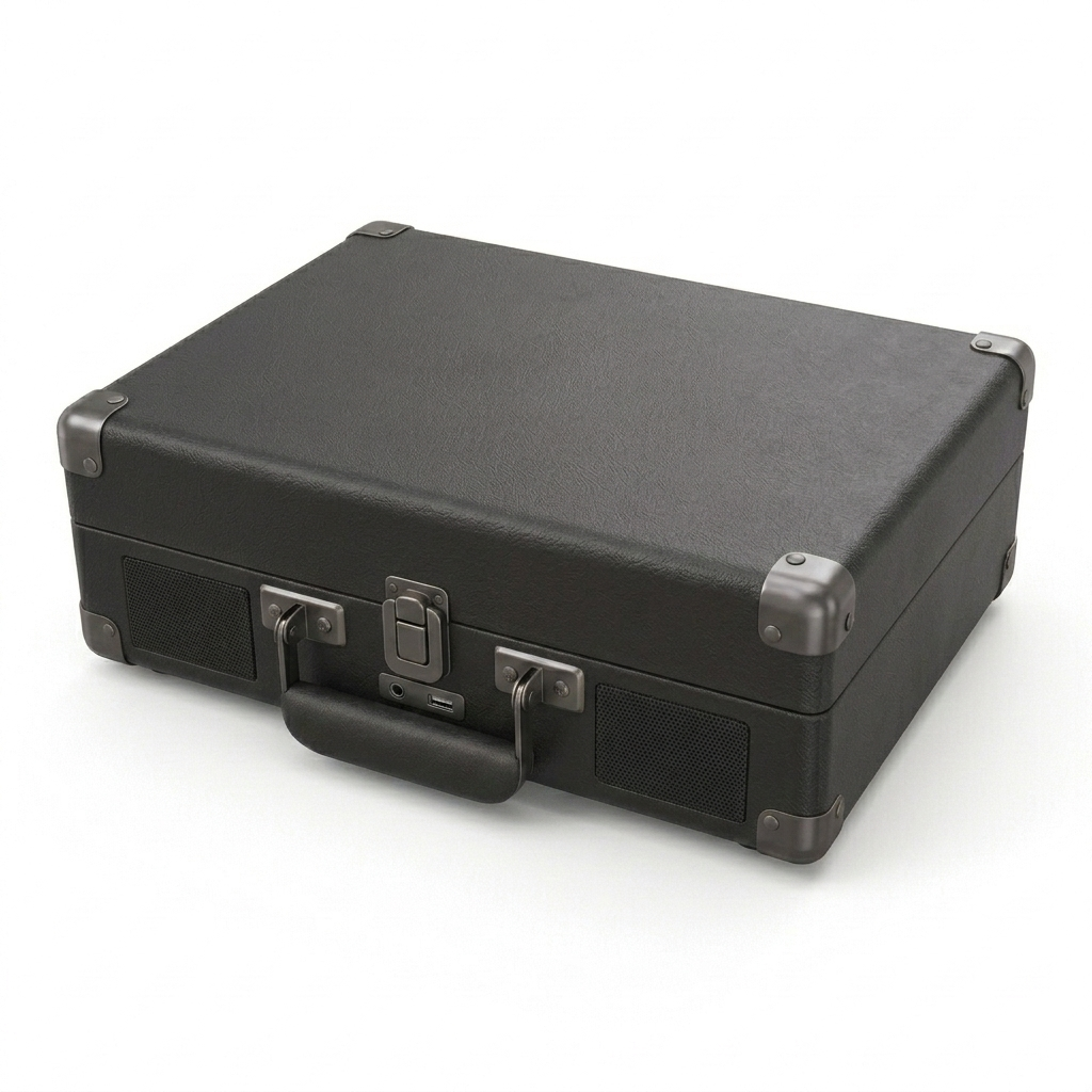 Platine Vinyle Valise BT5.0 AUX - Noir